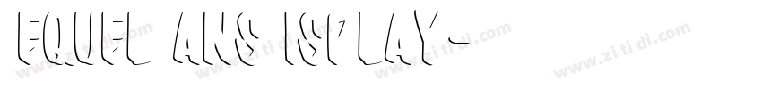 Sequel Sans Display字体转换